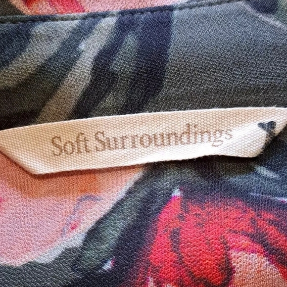 Soft Surroundings Provencia Floral Dress PS Handkerchief Hemline - Picture 8 of 10